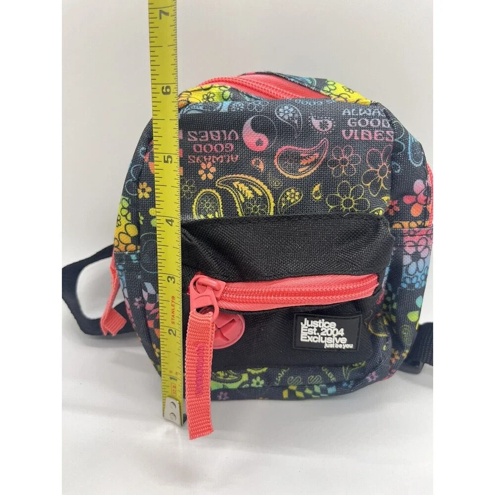 Justice Good Vibes Dog Harness Backpack XS/S Holds Dispenses Waste Bags